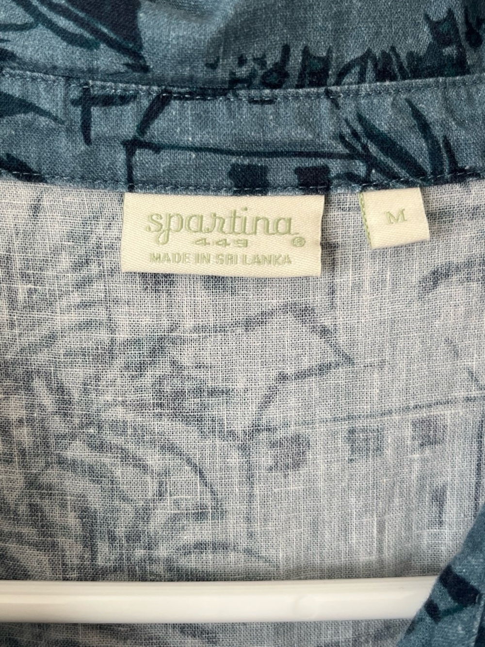 Spartina 449 Blue Printed Button-Front Dress - Picture 4 of 7